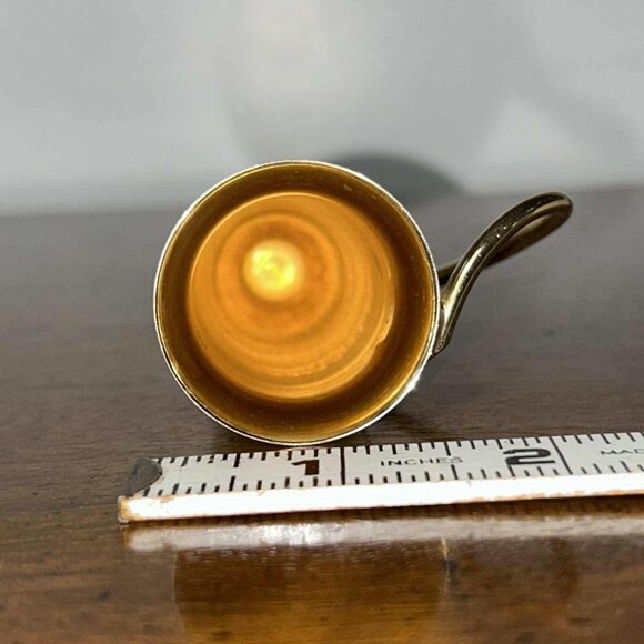 Vintage Napier brass kitty cat 1 oz jigger - Picture 10 of 10